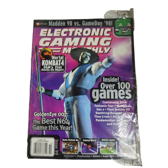 vintage oct.1997 electronic gaming monthly magazine mortal combat 4 - Picture 1 of 3